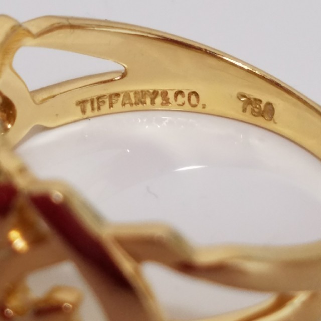 Tiffany & Co.(ティファニー)のティファニー ラビングハート リング K18YG 11号 レディースのアクセサリー(リング(指輪))の商品写真