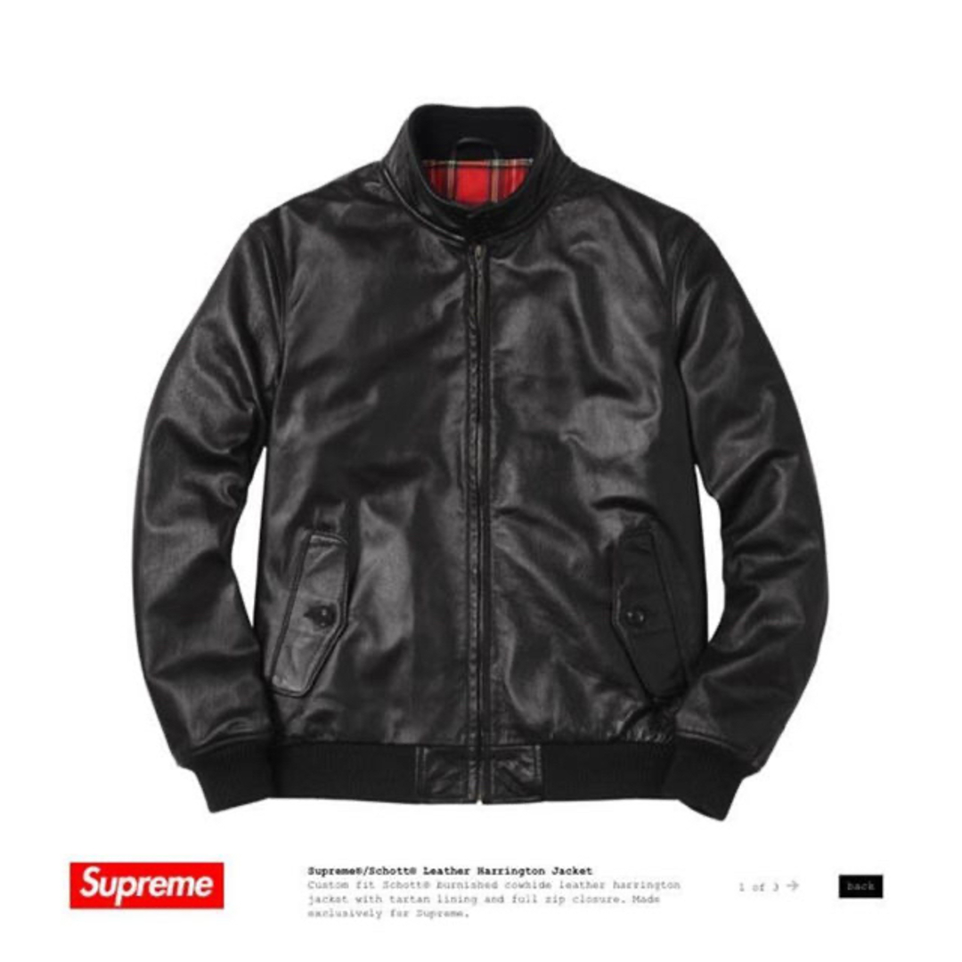 Supreme - Supreme×Schott Leather Harrington Jacketの通販 by kou's
