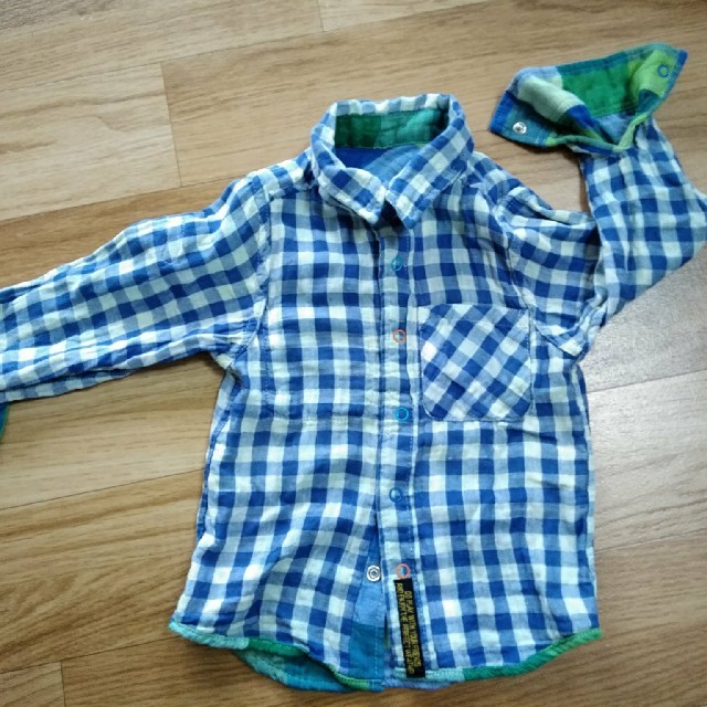 はるな様専用☆🌟美品　JUNK STOREリバーシブルシャツ キッズ/ベビー/マタニティのキッズ服男の子用(90cm~)(Tシャツ/カットソー)の商品写真