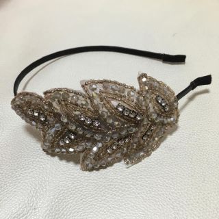 カシラ(CA4LA)のリーフデザイン 刺繍 ヘッドアクセ カチューシャ(カチューシャ)