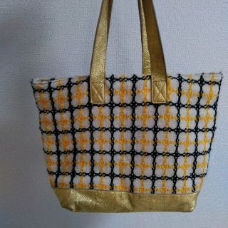 ツモリチサト(TSUMORI CHISATO)の【あこ様専用】ツモリチサト　イエローチェックトートバッグ(トートバッグ)