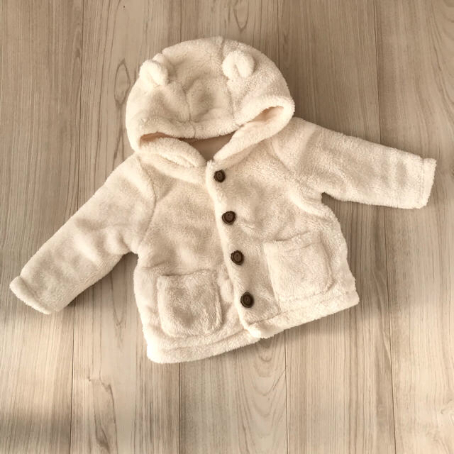 babyGAP(ベビーギャップ)の【美品】baby gap◆くま耳 ファージャケット キッズ/ベビー/マタニティのベビー服(~85cm)(ジャケット/コート)の商品写真