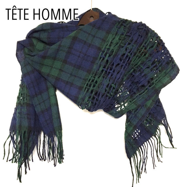 TETE HOMME(テットオム)のTÊTE HOMME テットオム マフラー ストール タータンチェック メンズのファッション小物(マフラー)の商品写真