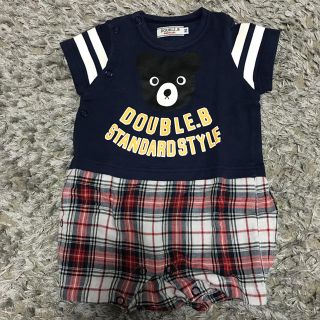 ダブルビー(DOUBLE.B)の美品♡DOUBLE Bダブルビー ロンパース70cm(ロンパース)