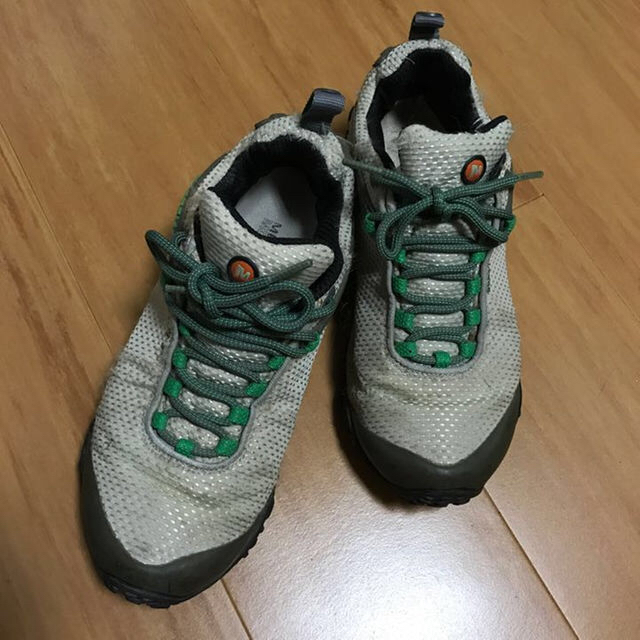 MERRELL(メレル)のメレル カメレオン  US7 24.5cm スニーカー 白 緑 レディースの靴/シューズ(スニーカー)の商品写真