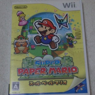 ウィー(Wii)のWii　スーパーペーパーマリオ (中古）(家庭用ゲームソフト)