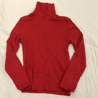 プチバトー(PETIT BATEAU)の[美品]プチ バトー 赤 タートルインナー(カットソー(長袖/七分))