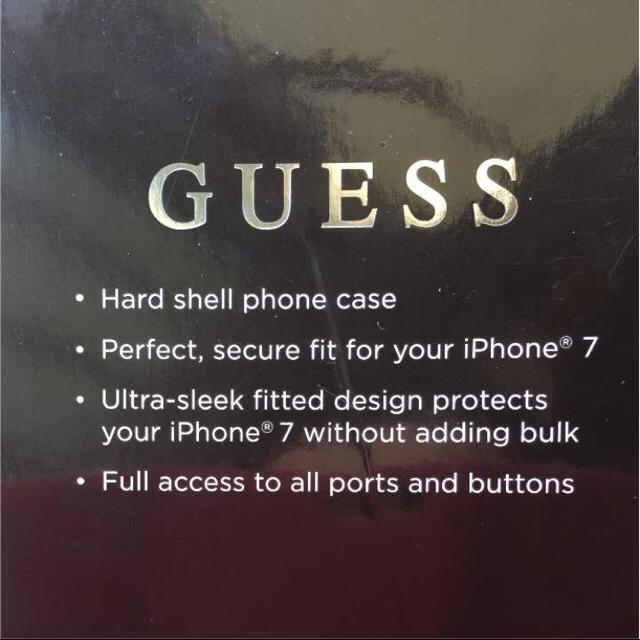 GUESS(ゲス)の【新品・箱付き】GUESS キラキラ☆iPhone7用 液体入り スマホケース スマホ/家電/カメラのスマホアクセサリー(モバイルケース/カバー)の商品写真