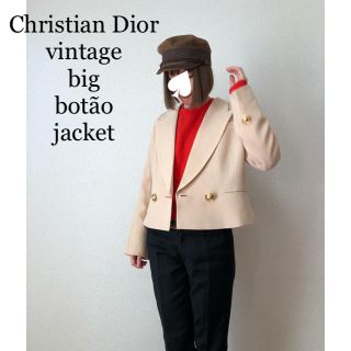 クリスチャンディオール(Christian Dior)のクリスチャンディオールvintage♡ビッグロゴボタン 春秋 used(テーラードジャケット)