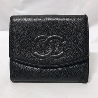 シャネル(CHANEL)のCHANEL シャネル キャビアスキン 二つ折り財布(財布)