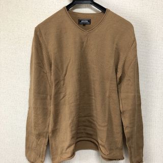 ビームス(BEAMS)の【送料無料】BEAMS シャツニット カットソー ベージュ L(ニット/セーター)