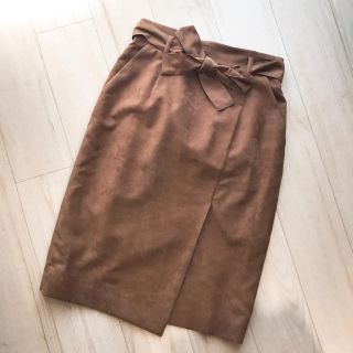 ジャスグリッティー(JUSGLITTY)の【はつね様専用】ジャスグリッティー♡スエードラップ風タイトスカート(ひざ丈スカート)