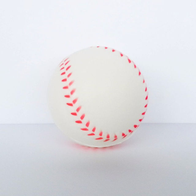 ★3個★　ウレタン製ボール(直径約6.3cm)　野球ボール柄 スポーツ/アウトドアの野球(ボール)の商品写真
