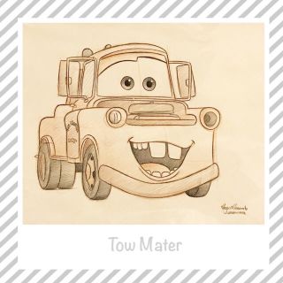 ディズニー(Disney)の世界に１枚 Art Of Disney カーズ ラフスケッチ マックイーン(絵画/タペストリー)