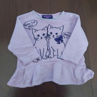 アナスイミニ(ANNA SUI mini)のアナスイミニ☆トップス☆80☆猫☆ナルミヤ☆ベビー☆(Ｔシャツ)