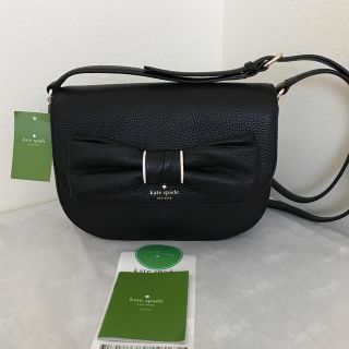 ケイトスペードニューヨーク(kate spade new york)の大値下げ！可愛い大きいリボン ショルダー ブラック(ショルダーバッグ)