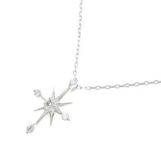 スタージュエリー(STAR JEWELRY)のスタージュエリー クロッシングスター ダイヤモンド ネックレス K18 WG(ネックレス)