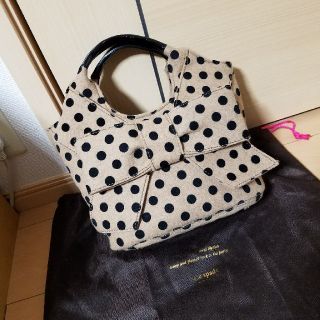 ケイトスペードニューヨーク(kate spade new york)の値下げ！美品 kate spade ｳｰﾙりぼんﾊﾝﾄﾞﾊﾞｯｸﾞ(ハンドバッグ)