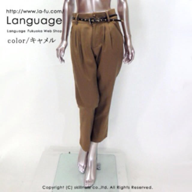 Language(ランゲージ)のLanguage ストレッチパンツ レディースのパンツ(クロップドパンツ)の商品写真