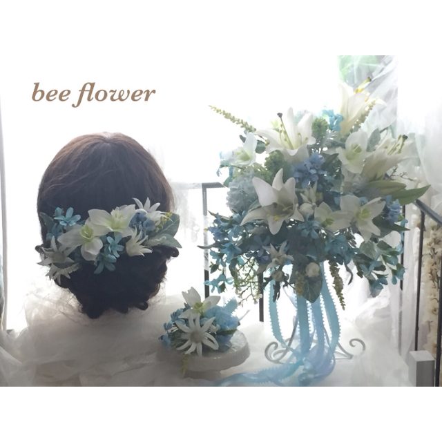 ユリのブーケ〜Lily Bouquet〜今ならヘッドコサージュ付きでご提供