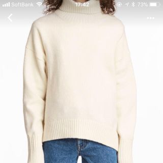 エイチアンドエム(H&M)のH&M タートルネック ニット ハイネック 白(ニット/セーター)