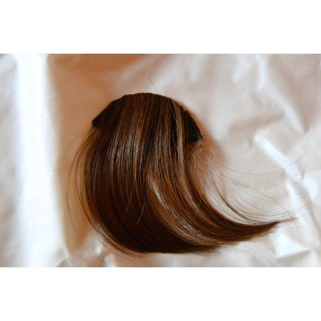 前髪ウイッグ エクステ　黒褐色またはブラウン2タイプ1点　　 レディースのウィッグ/エクステ(前髪ウィッグ)の商品写真