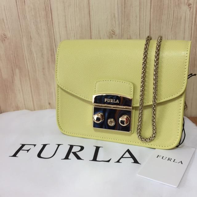 フルラ FURLA ショルダーバッグ ミニ レザー メトロポリス チェーン 黄