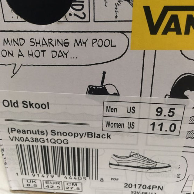 【送込/27.5cm】Vans old skool peanuts コラボ 1