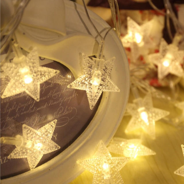 6メートル 40球！ 星 イルミネーション LED ライト クリスマス 必需品 インテリア/住まい/日用品のライト/照明/LED(蛍光灯/電球)の商品写真