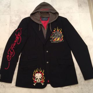 エドハーディー(Ed Hardy)の【 SALE 】Ed Hardy エドハーディー フード付き ブレザージャケット(テーラードジャケット)