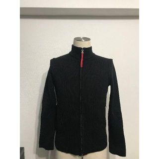 プラダ(PRADA)の●6.7万プラダスポーツ希少Wジップニットブルゾン黒セーター厚カーディガン良美↑(ブルゾン)