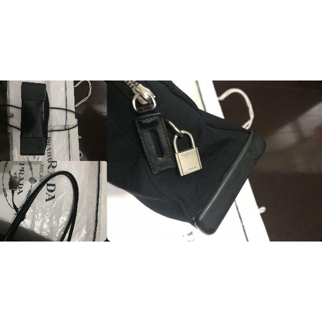 PRADA(プラダ)の●13.5万プラダ黒ストレッチナイロン革多用ビジネスバッグ大ブリーフ鍵付A4良美 メンズのバッグ(ビジネスバッグ)の商品写真