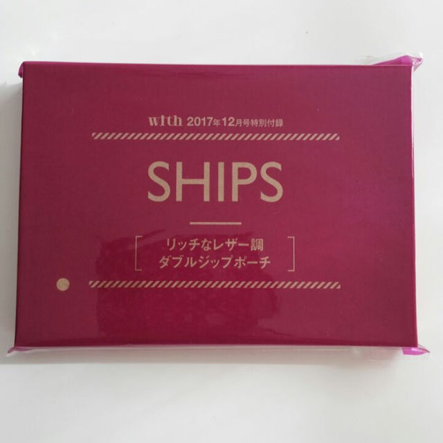 SHIPS(シップス)のwith 12月号付録　SHIPS ダブルジップポーチ レディースのバッグ(ボディバッグ/ウエストポーチ)の商品写真