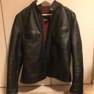 ショット(schott)のSchott 美品 シングル ライダース(ライダースジャケット)