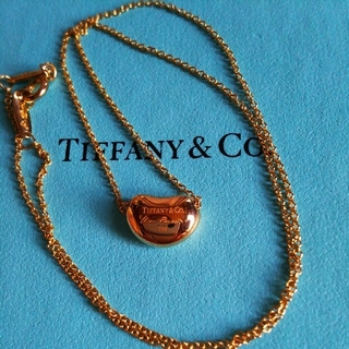 ティファニー(Tiffany & Co.)の美品 ティファニー K18 ビーン ネックレス TIFFANY ペンダント(ネックレス)