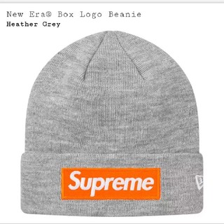 シュプリーム(Supreme)のSupreme Box logo beanie grey ボックスロゴ　(ニット帽/ビーニー)