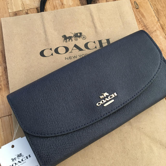 COACH(コーチ)のちゃぴ様専用【新品未使用】コーチ 長財布 クロスグレイン   ※紙袋・箱付 レディースのファッション小物(財布)の商品写真