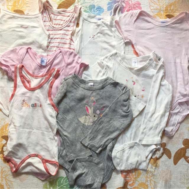 babyGAP(ベビーギャップ)の肌着 ロンパース 80cm 90cm まとめ売り プティバトー&GAP キッズ/ベビー/マタニティのベビー服(~85cm)(ロンパース)の商品写真