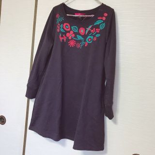 グラニフ(Design Tshirts Store graniph)の刺繍スウェットワンピース(ひざ丈ワンピース)