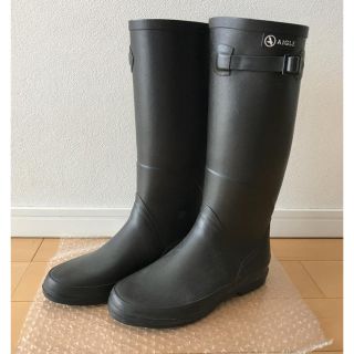 エーグル(AIGLE)のAIGLE レインブーツ 37サイズ ブラック(レインブーツ/長靴)