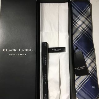 バーバリーブラックレーベル(BURBERRY BLACK LABEL)の新品 タグ付 バーバリー ブラックレーベル ネクタイ チェック メンズ マフラー(ネクタイ)