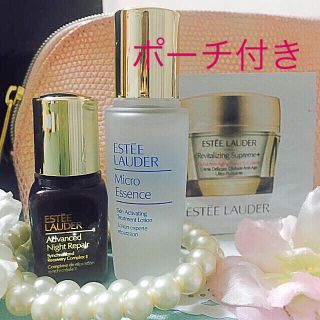 エスティローダー(Estee Lauder)の新品未使用♡お得 エスティローダー ポーチ付き スキンケア三種セット(サンプル/トライアルキット)