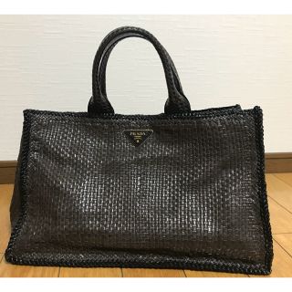 プラダ(PRADA)のみきみき様 専用 プラダ 編み込みレザートートバッグ(トートバッグ)