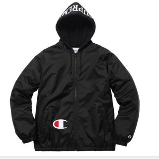 シュプリーム(Supreme)の黒L supreme champion Sherpa lined hooded(フライトジャケット)