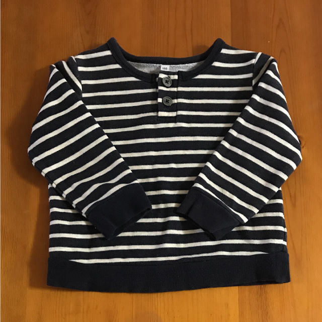 MUJI (無印良品)(ムジルシリョウヒン)のボーダートレーナー キッズ/ベビー/マタニティのキッズ服男の子用(90cm~)(Tシャツ/カットソー)の商品写真