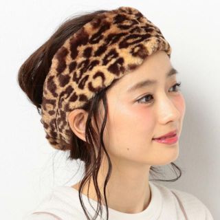 アナザーエディション(ANOTHER EDITION)の最終お値下げ＊another edition レオパード柄ファーヘアバンド(ヘアバンド)