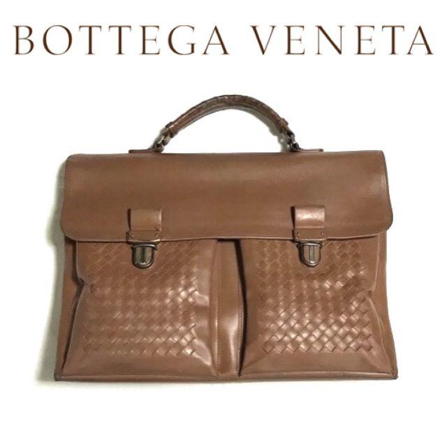 送料関税無料】 - Veneta Bottega 本物 茶 鞄 ブリーフケース イントレ