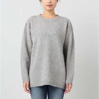 黒 Plage MERINO WOOL キョウシュクストレッチプルオーバー 黒