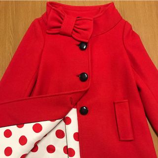 ケイトスペードニューヨーク(kate spade new york)のAliceさま専用♡ ケイトスペード  コート リボンドット 赤♡(トレンチコート)