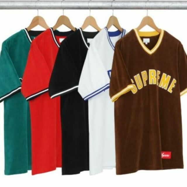 Supreme(シュプリーム)のSUPREME 16AW Velour Baseball TopT黒M メンズのトップス(その他)の商品写真